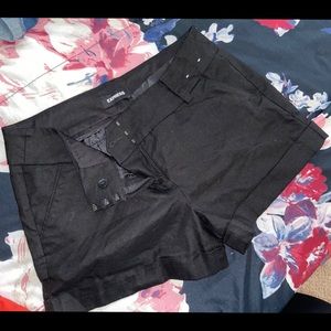 Black express dress shorts